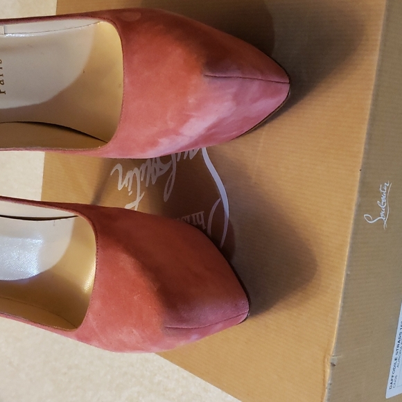 Christian Louboutin size 40 color pink suede 100% AUTHENTIC - Picture 5 of 16